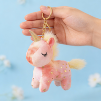 Porte-clés licorne en peluche, petit cheval, breloque de sac à dos, poupée mignonne, décoration suspendue, cadeau