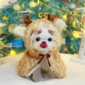 Disfraz de Reno Navideño para Cachorro, Capa de Piel Sintética para Perro Pequeño con Astas, Ropa Decorativa para Mascotas para Navidad - Product Image 3