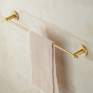 Toallero de pared estándar de latón de 40 cm con gancho, de una sola capa, para baño - Product Image 2