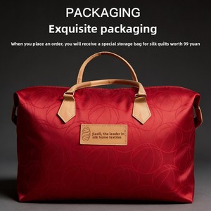 Couette en soie de mûrier 100% naturelle, garnissage en soie, housse en coton premium faite à la main, couette en soie toutes saisons, insert de couette de luxe haut de gamme, literie - Product Image 4