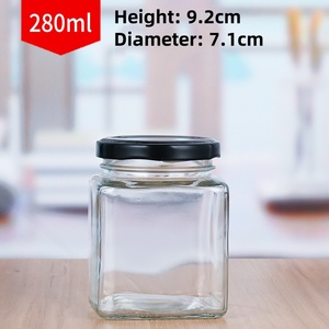 Hũ thủy tinh vuông đựng mật ong, tương ớt, mứt, thực phẩm, có nắp đậy kín - Product Image 5