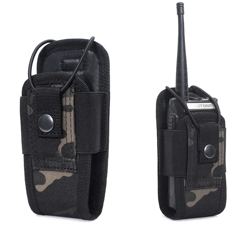 Outdoor Sports Camping Radio Interphone Bag CS Field Shooting Equipment 600D Nylon Tactical Accessories Bag Small Bag