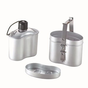 Cantimplora Táctica Ecológica de Aluminio, Duradera y Ligera, para Campismo y Senderismo al Aire Libre, Botella de Agua con Aislamiento Térmico y Tapa con Vaso - Product Image 1
