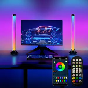 Smart LED Light Bars RGBIC Magic Color Ambient Lighting Gamer Computer Table Lamp Voice-activated Pickup Rhythm Desk Light