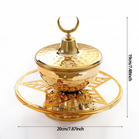 Boîte à bonbons musulmane Décoration Ramadan pour la maison Décoration islamique Ramadan Kareem Décoration de tablette en or