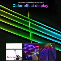 Universal 18 en 1 Symphony Car Ambiente decorativo Luz Led Interior Multicolor Rgb Iluminación Coche Luces ambientales