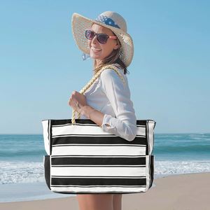 Custom <b>Large</b> <b>Beach</b> <b>Bags</b> with Zipper Waterproof Sand Proof Swim Pool Tote <b>Bag</b> - Product Image 3