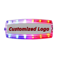 Luz de Tráfico LED de Patrulla de Alta Visibilidad con Carga USB, Luz Estroboscópica LED Duradera Roja y Azul, Linterna de Advertencia para Hombro