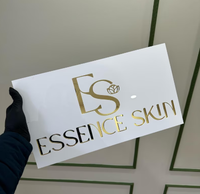 Panneau de porte en acrylique doré en relief 3D, texte personnalisé, salle de soins spa