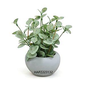 <span class=keywords><strong>Plante</strong></span> artificielle réaliste en pot avec feuilles d'eucalyptus, petit bonsaï, plantes artificielles vertes d'eucalyptus, décorations de table, décoration intérieure - Product Image 4