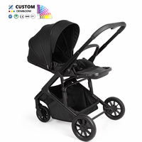 Poussette Bébé OEM 3-en-1 : Système de Voyage, Siège Auto, Poussette Pliable, Landau Réglable, Portable, Légère et Luxueuse