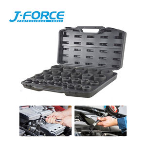 3/4 27 pièces outil Deep Air Impact métrique 1/2 entraînement <span class=keywords><strong>Powerfix</strong></span> jeu de douilles - Product Image 3