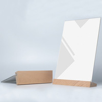 Support d'affichage de code QR en acrylique A4 A5 A6, support de code QR en acrylique en forme de L, support de signalisation de code QR en acrylique, supports de code QR en acrylique transparent