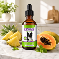Gouttes liquides probiotiques pour chiens, prébiotiques et enzymes digestives, 60 ml, complément de bactéries bénéfiques pour la santé intestinale, pour chiots, adultes et seniors