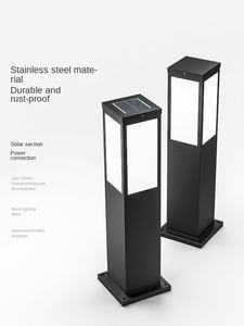 Venta al por mayor al aire libre jardín solar bolardo de luz de alta calidad IP65 impermeable solar jardín luces de césped - Product Image 6