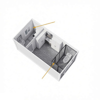 Maison préfabriquée modulaire portable de 20 pieds, type Tiny House, hôtel, camping, dortoir, maison conteneur détachable