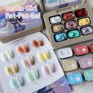 MORDDA Berlin Girl Patting Glue, Gel UV <span class=keywords><strong>para</strong></span> <span class=keywords><strong>Uñas</strong></span> con Color, Base Acuosa, Sin Limpieza, Alta Saturación, Grueso, Degradado, Mezclable, Teñido - Product Image 5