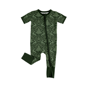 Pyjama bébé à fermeture éclair en coton (95%) et élasthanne (5%) avec imprimé animaux de la forêt personnalisé, vêtements pour enfants, vêtements pour nouveau-nés, frères et sœurs - Product Image 3
