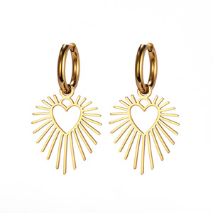 Bạc mạ retro đơn giản Thiết kế mô hình rỗng vòng tròn không gây dị ứng Bông tai thanh lịch bữa ăn tối bên trang sức quà tặng cho hợp thời trang - Product Image 1