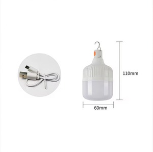 USB-Plug LED Emergency <b>Lighting</b> <b>Bulbs</b> LiFePO4 <b>Battery</b> Operated Cold White Outdoor Use Made Plastic Remote Control 4800mAh 3H - Product Image 1