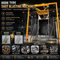 Machine de sablage à crochet Q37, sablage par suspension, nettoyage de métaux, traitement de surface, dérouillage, sablage de pièces soudées, moteur CE