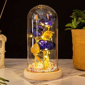 Rose éternelle préservée sous cloche en verre, cadeaux pour la fête des mères, anniversaire, Saint-Valentin 2023 - Product Image 5
