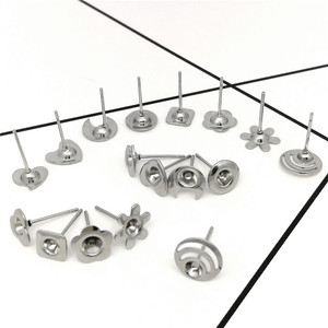Supports de boucles d'oreilles en acier inoxydable 0,7x11 mm, formes variées, pour la fabrication de bijoux DIY - Product Image 4