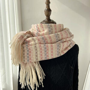 Autumn and Winter High-end Women's Plaid Tassel Shawl Thickened Warm <b>Scarf</b> - Product Image 1