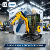 Mini-excavatrice TITAN HEAVY INDUSTRIES TE18 1,8 T certifiée CE EPA, petite pelle sur chenilles, livraison directe d'usine