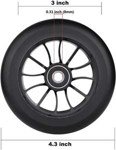 Rueda de scooter Pro Stunt Series de aleación de 110mm con rodamientos ABEC 9 aptos para <span class=keywords><strong>MGP</strong></span>/Razor/Lucky/JD Bug Pro Scooter - Product Image 2