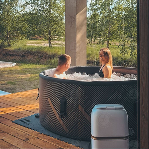 <span class=keywords><strong>Vasca</strong></span> Idromassaggio Gonfiabile Portatile per 4 Persone, Spa da Esterno con Riscaldatore e Pompa per Giardino e Relax - Product Image 1
