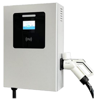 Borne de recharge murale DC pour VE certifiée CE 40 kW, triphasée 380 V, commerciale, OCPP 1.6J, RFID, application intelligente, pour flotte