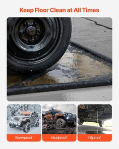 Tapis <span class=keywords><strong>de</strong></span> protection <span class=keywords><strong>de</strong></span> garage en PVC noir multi-tailles, tapis <span class=keywords><strong>de</strong></span> sol antidérapant et imperméable avec raclette pour le stationnement et le lavage <span class=keywords><strong>de</strong></span> voitures - Product Image 4