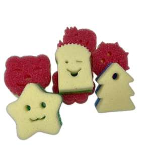 Éponge <span class=keywords><strong>de</strong></span> cuisine <span class=keywords><strong>en</strong></span> <span class=keywords><strong>forme</strong></span> d'arbre <span class=keywords><strong>de</strong></span> Noël, multicolores, avec un visage souriant <span class=keywords><strong>de</strong></span> dessin animé, <span class=keywords><strong>en</strong></span> gros - Product Image 4