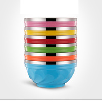 Bols à collation et à soupe en acier inoxydable, ensemble isolé à double paroi antidérapant, compatible congélateur, lave-vaisselle. Facile à nettoyer