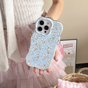 <span class=keywords><strong>Il</strong></span> giglio fresco e in stile è adatto per la custodia del telefono Apple 16promax wave per iPhone15 nuovo modello 14 13 - Product Image 3