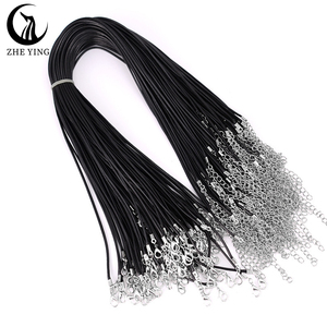 1 saco = 500 pcs coreano encerado fio diâmetro: 1.5mm corda colar com lagosta fecho corda de couro para pingente encerado fio - Product Image 4