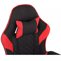 Chaise de jeu entièrement confortable, respirante, en tissu premium, élégante, rembourrée, rouge, pivotante, Fotel Gamingowy, logo OEM, Chaise Gamer Pro
