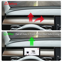 Vjoycar Tesla Model 3/Y Pantalla HUD de 6.2 Pulgadas con Vista del Conductor, Instrumento Inteligente de Presión de Neumáticos para Tesla