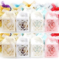 Boîte à bonbons ajourée en forme de cœur pour les fêtes et les fiançailles, emballage de chocolat de mariage en papier nacré de qualité alimentaire, fabrication en usine