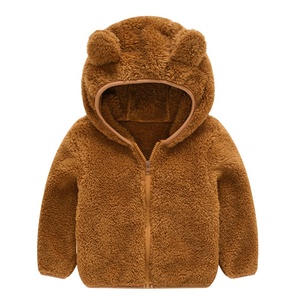 Manteau en polaire épaisse et chaude avec oreilles d'ours pour bébé, <span class=keywords><strong>veste</strong></span> d'hiver pour les nourrissons, garçons et filles, meilleur prix, - Product Image 2