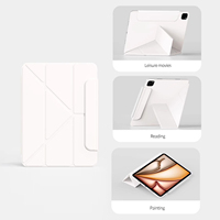 Étui folio double face Y Fold pour iPad 10e et 11e génération A16 10,9 pouces, en cuir PU magnétique ultra fin avec emplacement pour stylet