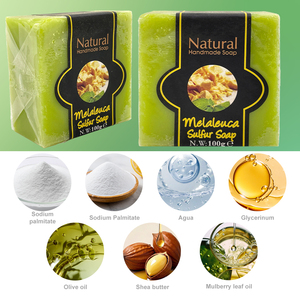 Tự Nhiên Chống Vi Khuẩn Loại Bỏ Mụn Trứng Cá Melaleuca Lưu Huỳnh Xà Phòng Cho Dầu Rắn Mặt Xách Tay Cơ Thể Tắm - Product Image 1