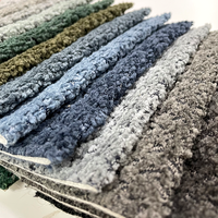Tissu d'ameublement en microfibre chenille respirante imitation velours bouclé polaire pour canapé, textile de maison, sacs et jouets - Vente directe usine
