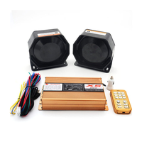 Sirène haut-parleur klaxon 12V 200W X5 sirène avertissement alarme contrôle sans fil pour Ambulance camion de pompiers moto véhicules d'urgence