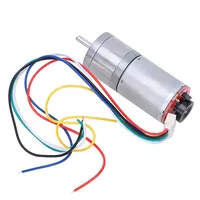 Moteur à courant continu à aimant permanent JGA25-370 avec encodeur de mesure de vitesse et disque codeur, étanche, pour appareils électroménagers, 6V/12V/24V