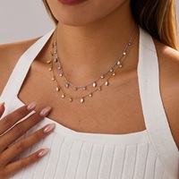 Collier en chaîne à billes en acier inoxydable plaqué or 18 carats pour femme, avec zircone cubique, résistant à l'eau, non ternissant, bijou délicat pour clavicule, cadeau