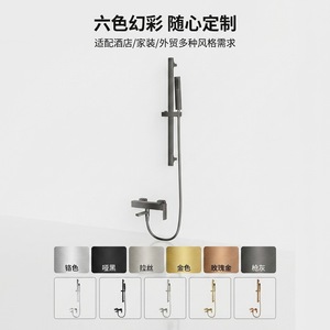 Stainless Steel Brushed Thermostatic Shower <b>Set</b> <b>Square</b> Head Corrosion Prevention Bathroom Hardware - Product Image 2