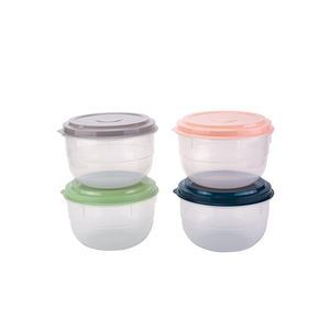 Plastic Transparent Round Food Sorage Containers Sets BPA free Food Containers