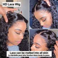 Perruque Lace Front 13x4 Vierge en Gros, 100% Cheveux Humains Brésiliens, Dentelle HD Transparente, Ondulée, Sans Colle, pour Femmes Noires